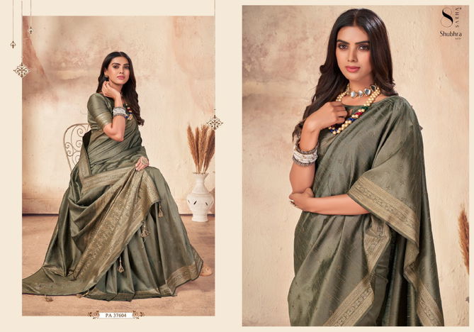 Shubhra Vol 1 By Aura Silk Party Wear Sarees Catalog